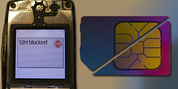 celular com cartão sim bloqueado